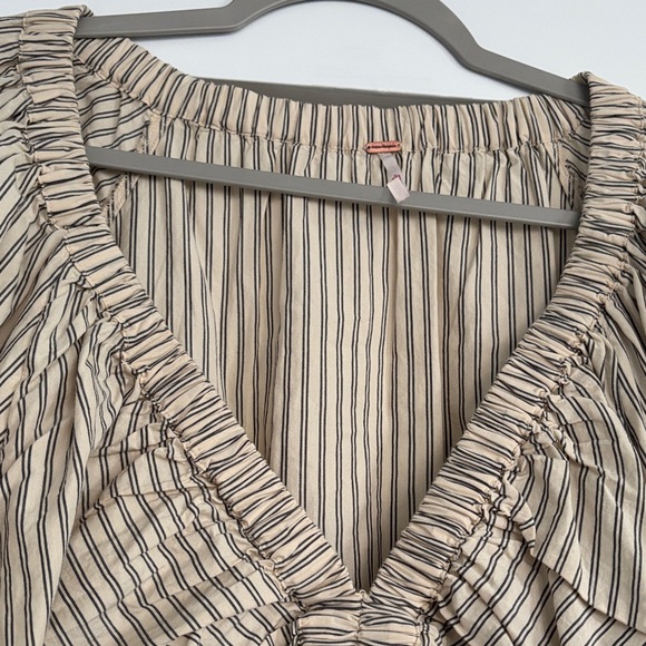 Free People Beige Striped Crop Top - Picture 3 of 10